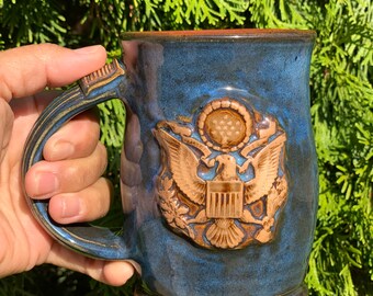 USAF, Air Force Officer’s and Army Officer's Crest Mug PRE-ORDER, Commissioning Gift, Retirement Gift, Officer's Crest, Military Mug
