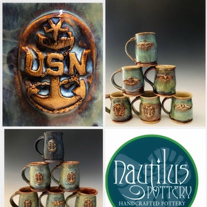 Navy Senior Chief Mug Pre-Order, SCPO Mug, Military Mug, Handcrafted Military Pottery Mug