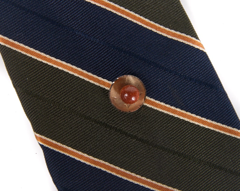 Vintage Gold Red Tie Pin Gold Tie Pin Mens Tie Pin Mens Jewelry Cool Mens Gift Unique Tie Pin Old Tie Clip Red Sparkle