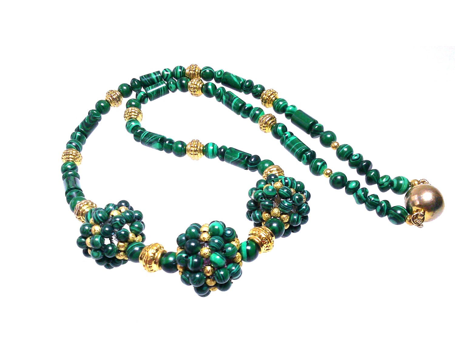 Natural Malachite beaded beads Necklace Etsy