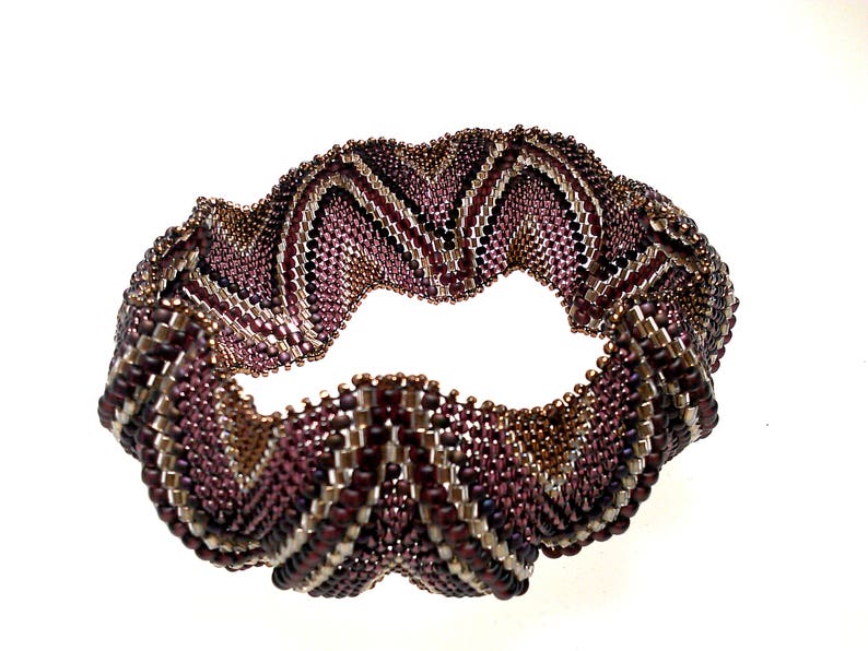 PinsnButtons Purple Weaved Bangle