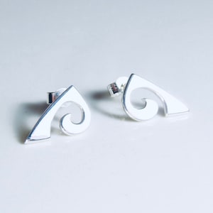 Sterling silver celtic inspired spiral stud earrings