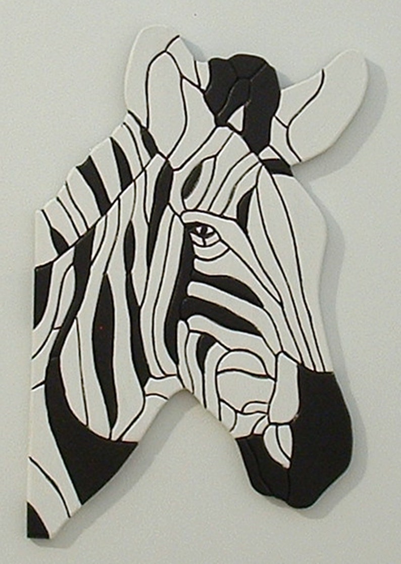 Zebra Wood Wall Sculpture African Wall Art Animals Etsy