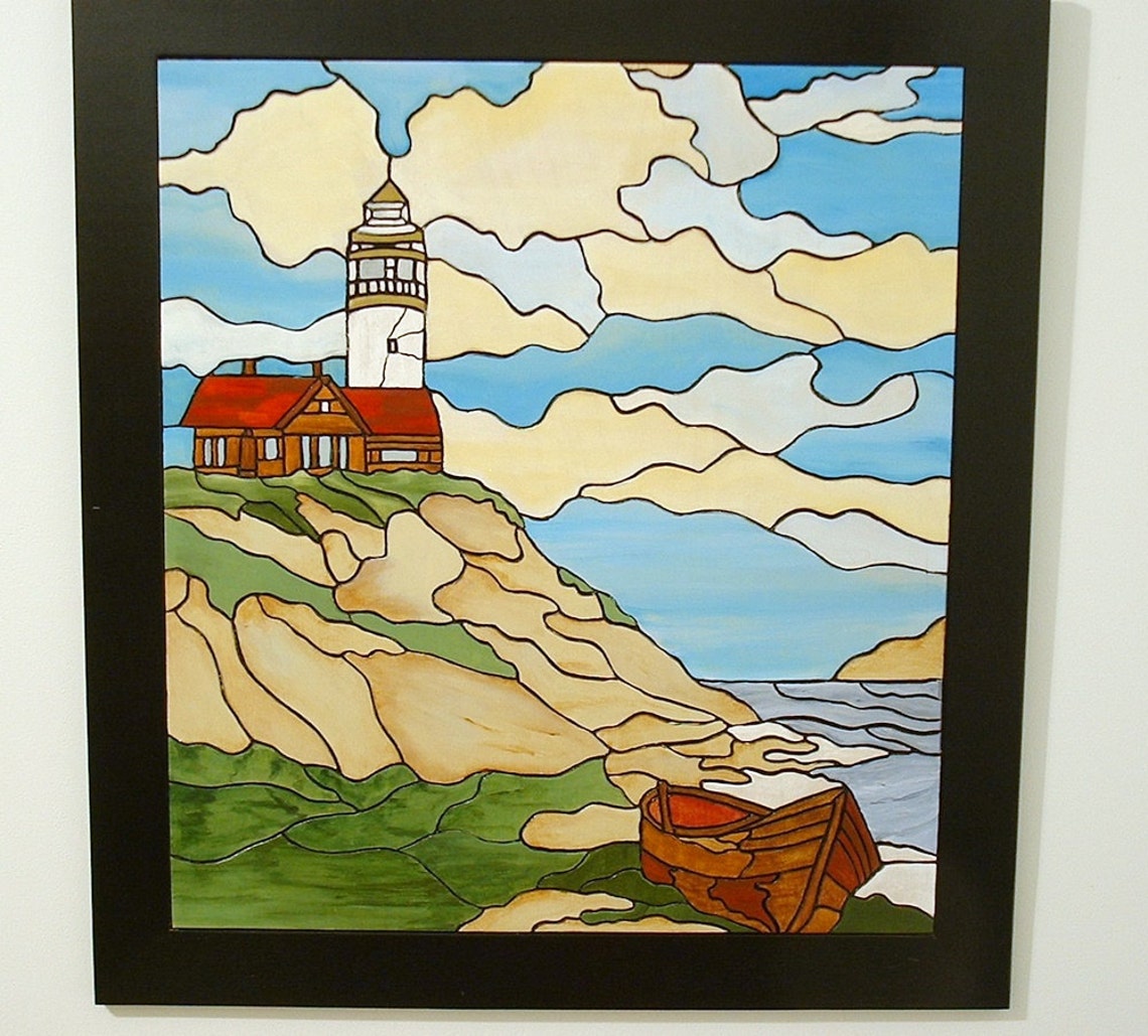 Wall hanging Lighthouse Wood Sculpture Wall Art Nautical Etsy