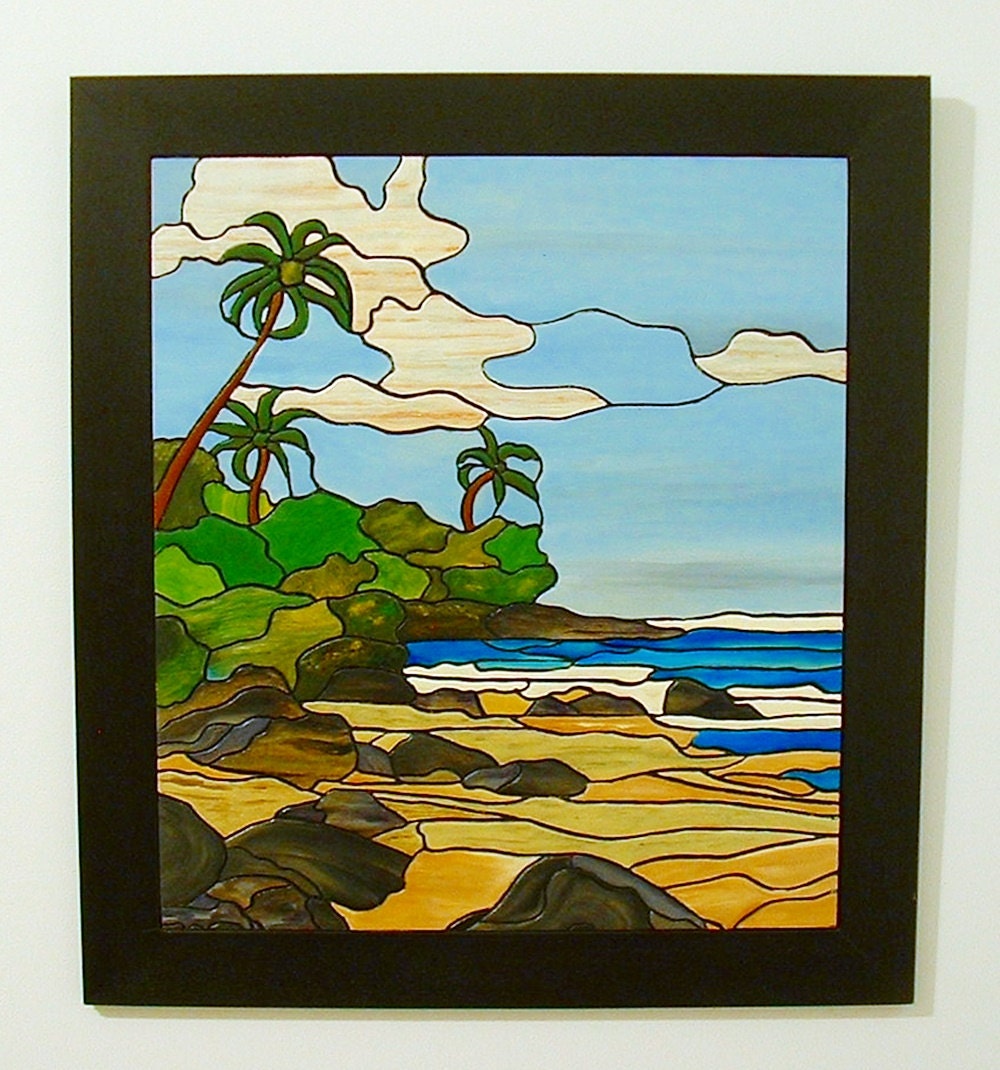 Wall Decor Tropical Island Wood Sculpture Wall Art Beach Etsy