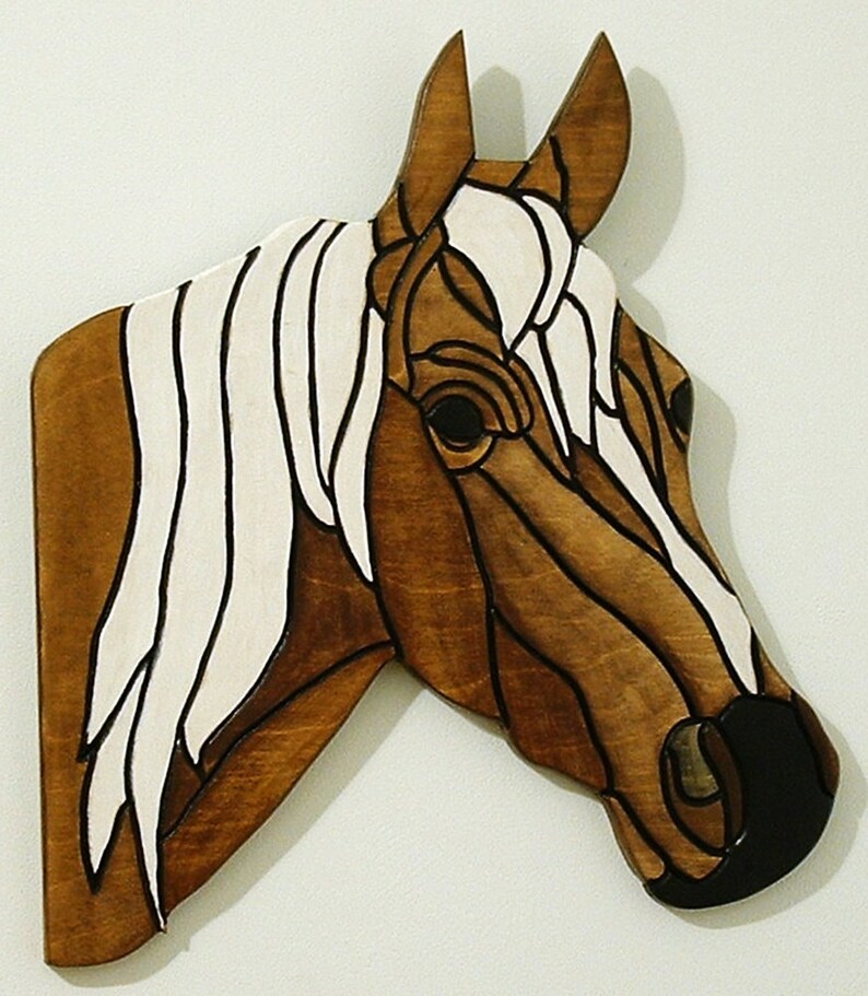 Horse Wood Sculpture Rustic Wall Art Wooden Animal Wall Etsy