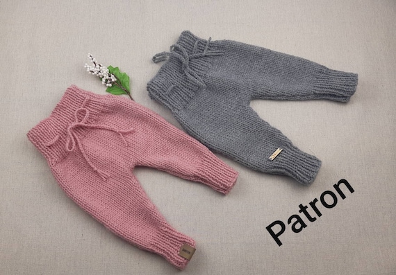 Patron tricot pantalon evolutif de la naissance a 12 mois