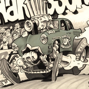 Gasser Harasser Hot Rod Kunstdruck