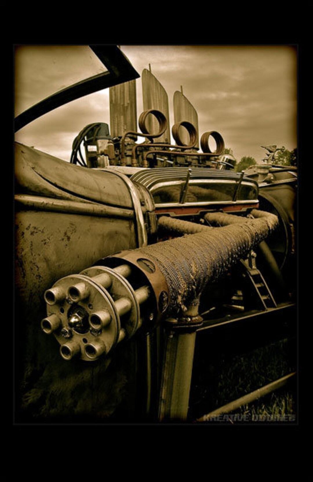 Hot Rod Machine Gun Exhaust Photo Print Etsy