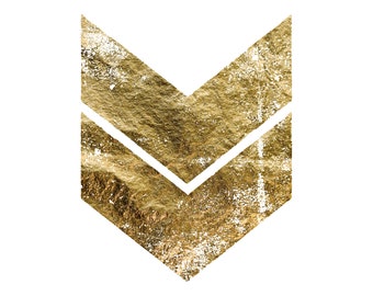 Gold foil chevron motif texture with a transparent background