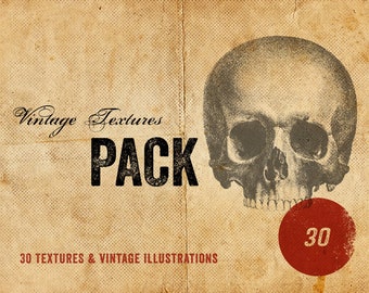 Vintage Textures Pack, 30 textures and illustrations.