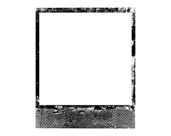 Retro film frame texture with a transparent background