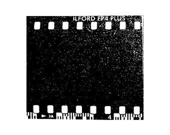 Retro film negative texture with a transparent background