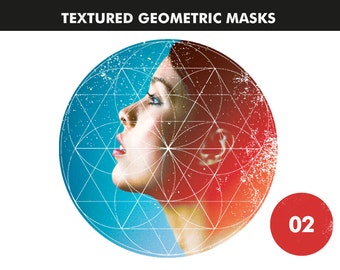 15 Geometric Masks. PNG resources. Digital download. Art, print, t-shirts, merchandise. Hexagon, circle, fibonacci, triangle, shape