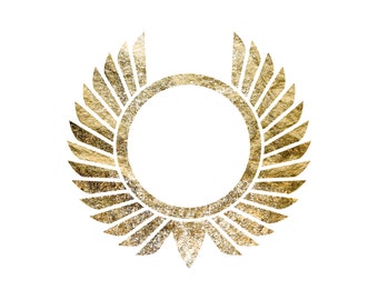 Gold foil motif texture with a transparent background