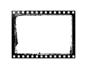 Retro film frame texture with a transparent background