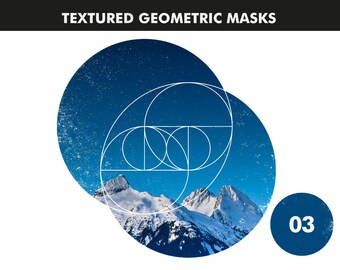 15 Geometric Masks. PNG resources. Digital download. Art, print, t-shirts, merchandise. Hexagon, circle, fibonacci, triangle, shape