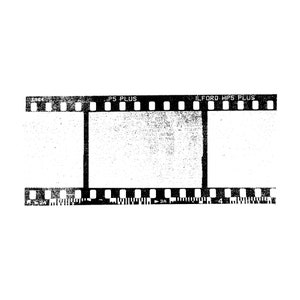 May include: A black and white film strip with the text "ILFORD HP5 PLUS" and "P5 PLUS" printed on it.