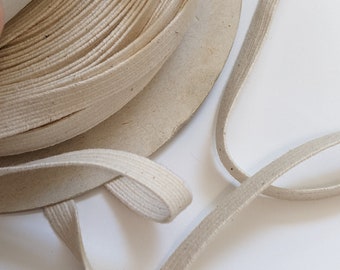 Swimwear Elastic 3/8 inch Cotton Elastic Chlorine and Salt Resistant Elastic for Swimwuit Fabrication BY THE YARD - 0349