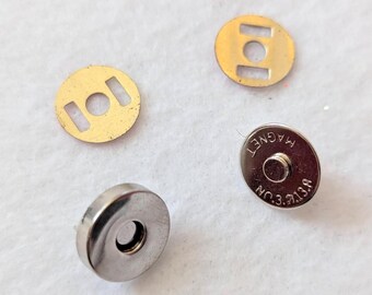 Magnetic Snap Closures for Handbags 1/2" Silver BY THE DOZEN 0519 Purse Making Supplies
