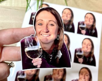 Custom Face Stickers, Personalized Photo Stickers, Funny Face Cutout Stickers, Party Favor Stickers, Bachelorette Birthday Gift