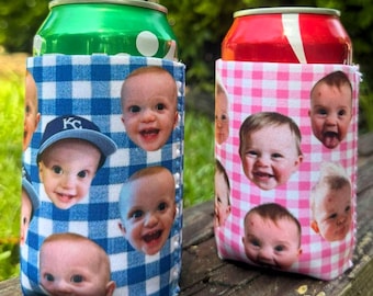 Personalized Can cooler, beer hugger, custom picture can cooler, slim can cooler, custom birthday favors, bachelorette party favors