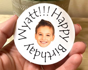 Custom Face Stickers, Personalized Stickers, Custom Party Favors, Kids Birthday Stickers, Personalized Birthday Party Favor Stickers