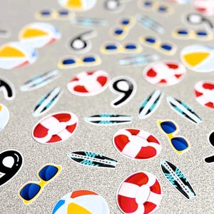 Summer Party Table Confetti, Pool Party Decorations, Surfboard Party Decor, Beach Party Table Scatter, Tropical Party Confetti, Luau Party