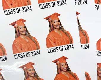 Personalized Graduation Stickers, Graduation party favors, 2025 Graduation Decorations, custom graduation stickers, grad photo stickers