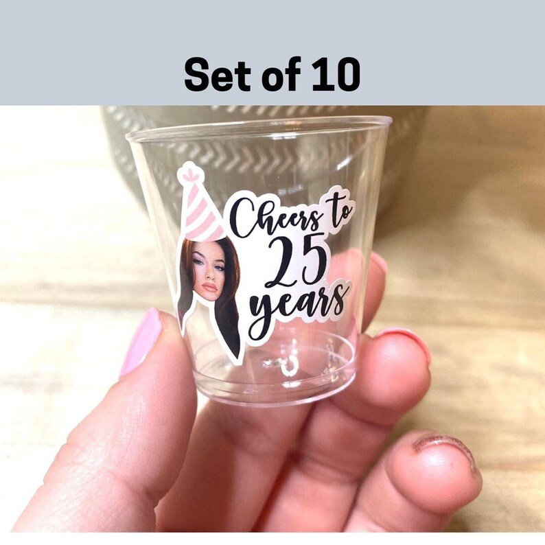 Set of 10 Plastic Shot Glasses Personalized Custom Shot Etsy