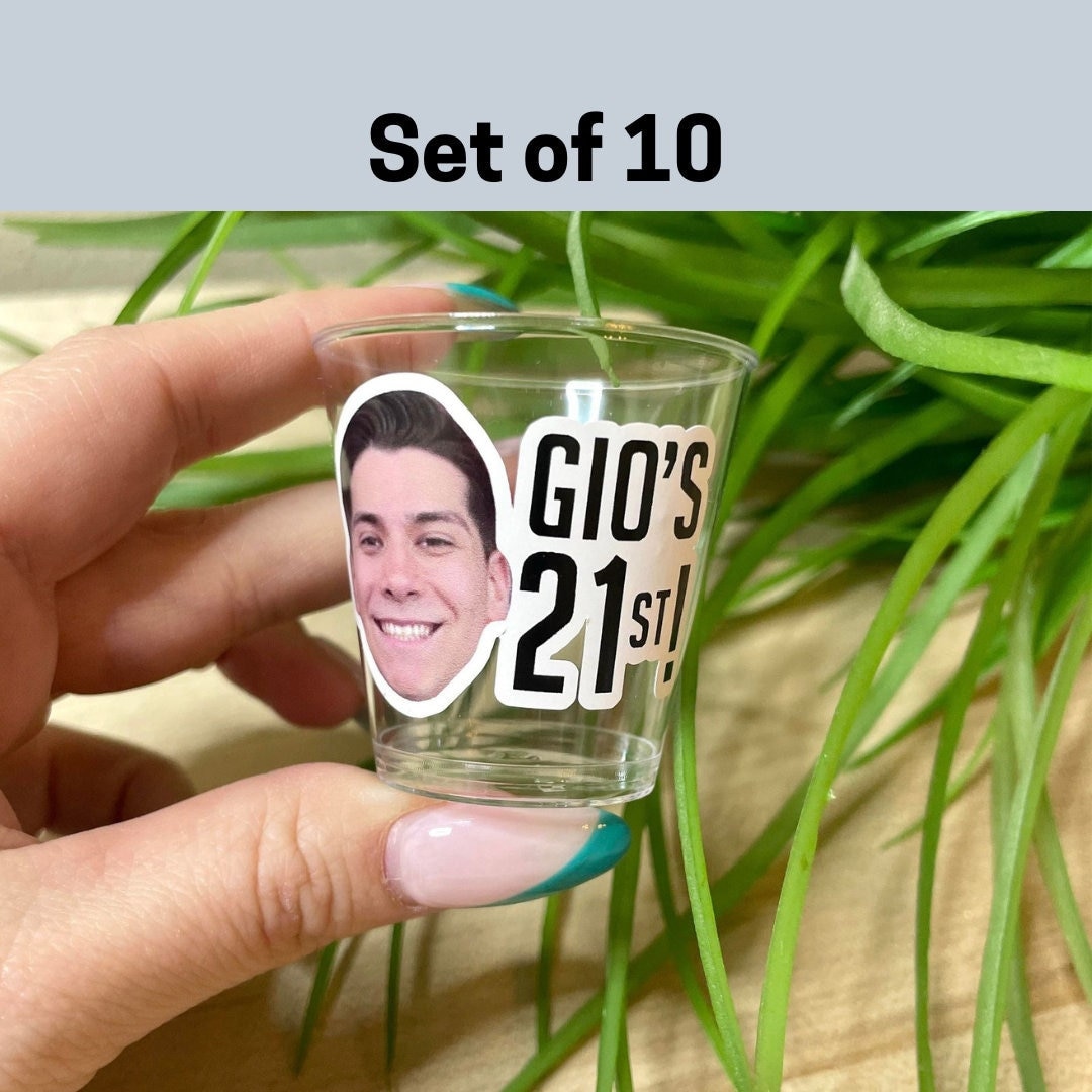 Set of 10 Plastic Shot Glasses Custom Shot Glasses Bulk 21st Etsy