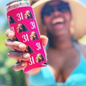 Enfriador de latas personalizado, decoraciones para 30 cumpleaños, regalos para 40 cumpleaños, regalos para fiestas personalizados, regalo para 40 cumpleaños
