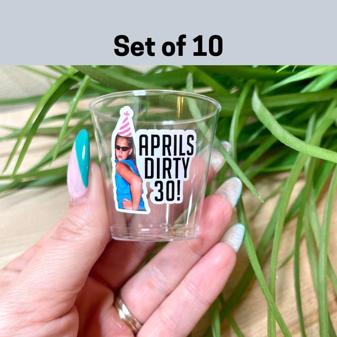 Set of 10 Plastic Shot Glasses Personalized, Custom Shot Glasses Bulk