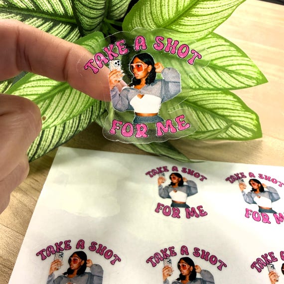 Shot glass stickers personalized, custom shot glass stickers,  21st birthday stickers, clear custom stickers, clear custom stickers