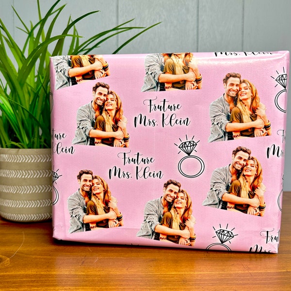 Custom Wrapping Paper with Name, Custom Wrapping Paper Wedding, Future Mrs Wrapping Paper, Wedding Wrapping Paper, Bridal Wrapping Paper