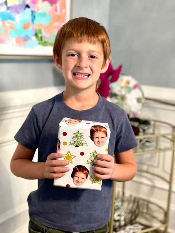 Custom Face Wrapping Paper, Personalized Gift Wrap, Christmas Wrapping Paper for Kids, Personalized Wrapping Paper, Gift Wrapping Paper