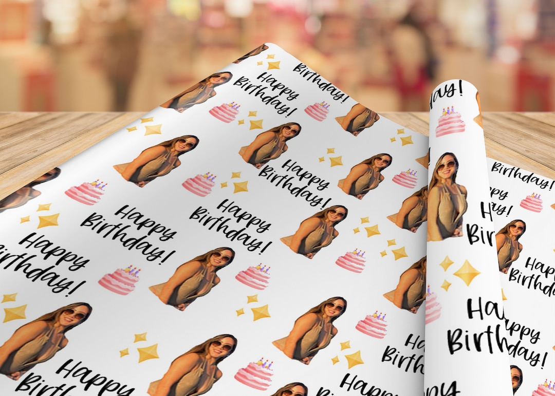 Custom Wrapping Paper With Name, Custom Birthday Wrapping Paper