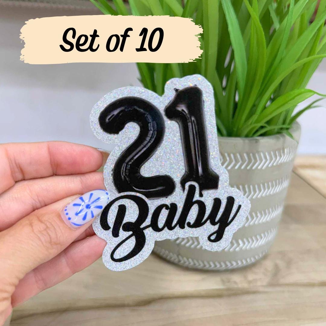Custom Glitter Stickers, 21st Birthday Stickers, 18th Birthday ...