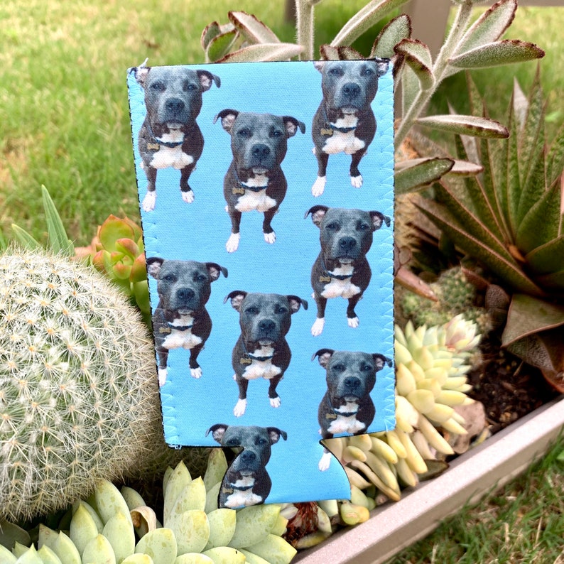 Custom Pet Gift, Personalized Pet Can Cooler, Slim Can Cooler with Your Photo, Pet Photo Gifts, Custom Can Cooler with your Photo 