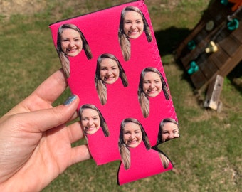 Refroidisseur de canette personnalisé, coupe-bière, image personnalisée, refroidisseur de canette mince, cadeaux d'anniversaire personnalisés, cadeaux d'enterrement de vie de jeune fille
