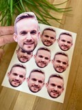 Custom Face Stickers, Personalized Stickers, Custom Party Favors, 30th Birthday Decorations, 40th Birthday Party Favors, Bachelor Party,