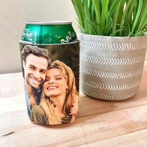 Personalized Insulated Can cooler, Custom photo can cooler, personalized photo gift, slim can cooler, funny photo gifts, beer hugger,