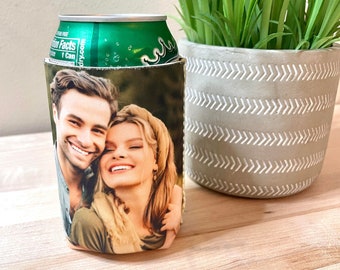 Personalized Insulated Can cooler, Custom photo can cooler, personalized photo gift, slim can cooler, funny photo gifts, beer hugger,