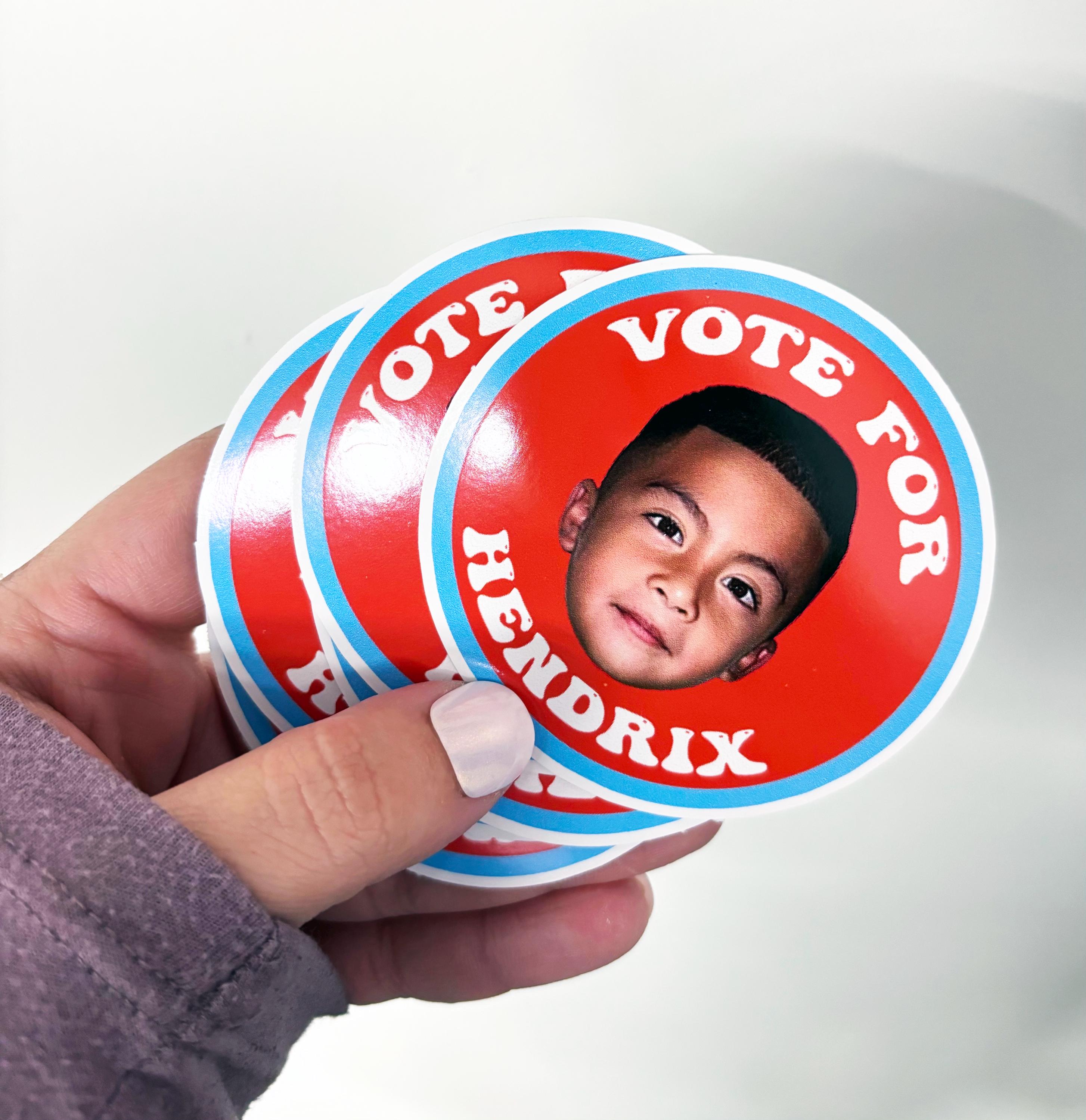Set of 9 Custom Face Stickers, Personalized Election Sticker, School ...