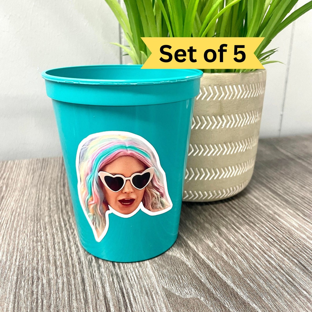Set of 5 Plastic Cups Personalized Custom Plastic Cups Etsy