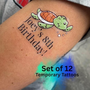 Temporary Birthday Tattoo, Custom Face Tattoo, Personalized Temporary Tattoo, Birthday Party Favor, Birthday Face Tattoo, Kids Party Favor