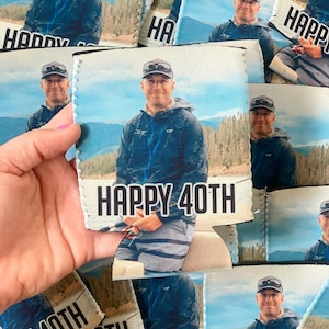 Enfriador de latas aislado personalizado, enfriador de latas con imagen personalizada, soporte para botellas, obsequio de cumpleaños, 40 cumpleaños, 30 cumpleaños, 50 cumpleaños