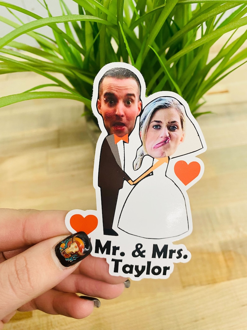Engegment Sticker Custom Photo Stickers, Personalized Stickers, Mr and Mrs, Bachelorette ...
