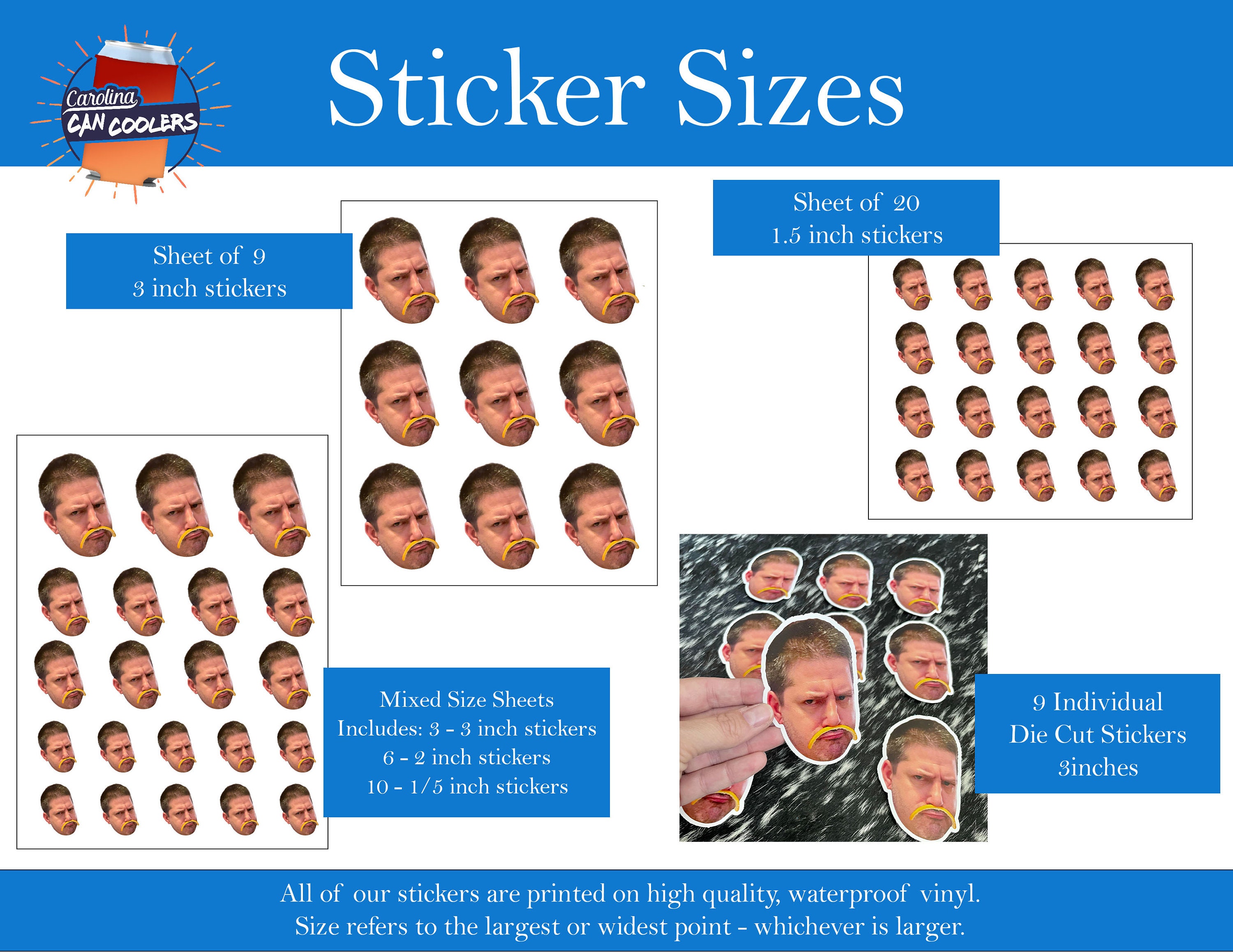 Custom Photo Stickers, Personalized Stickers, Mr and Mrs, Bachelorette ...