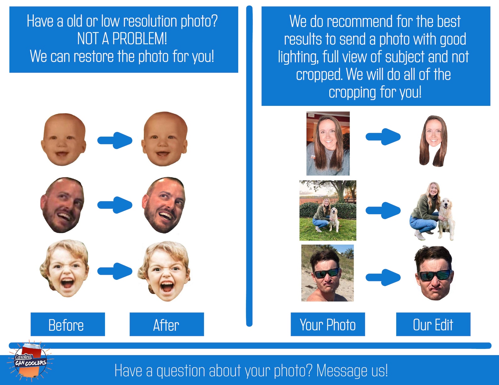 Custom Face Stickers Personalized Stickers Custom Party Etsy